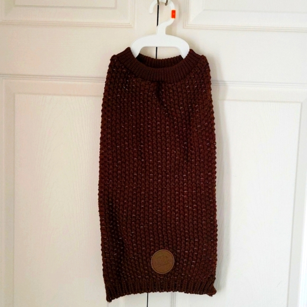 KYEESE Reflective Dog Sweater Cocoa Brown Sz Medium NWT - Picture 2 of 14